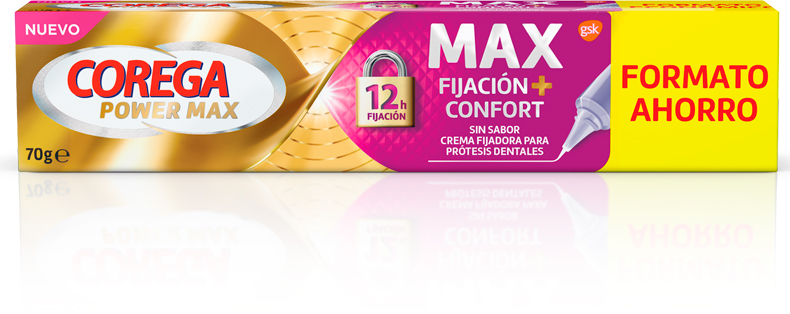 Corega Max Fijación + Confort Crema Fijadora 70 G