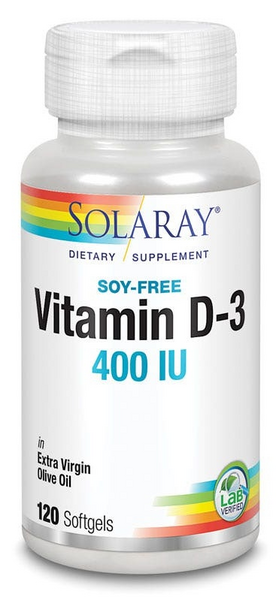 Solaray Vitamina D3 400 UI 120 Perlas