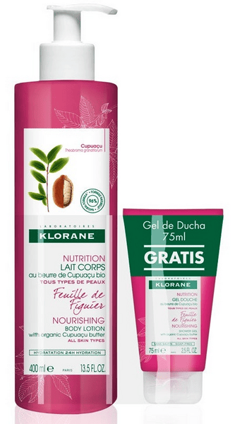 Klorane Feuille de Figuier Leche Corporal 400ml + Gel Ducha 75 ml