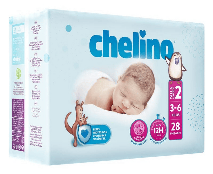 Chelino Pañal Love Talla 2 3-6 kg 28 unidades