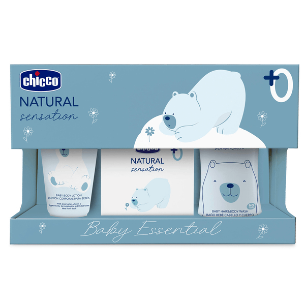 Chicco Natural Sensation Gel-Champú 200 ml + Crema Corporal 150 ml + Agua Perfumada 100 ml