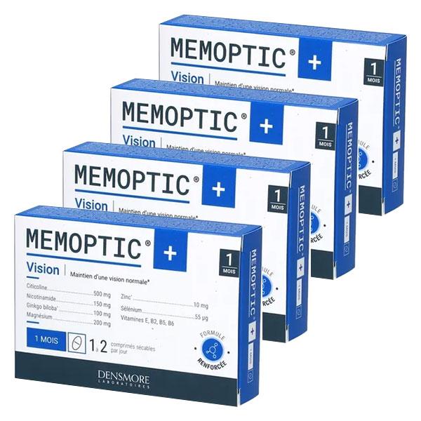 Mémoptic+ Maintien de la Vision et Mémoire - Cure de 4 mois - Lot de 4 x 1 mois