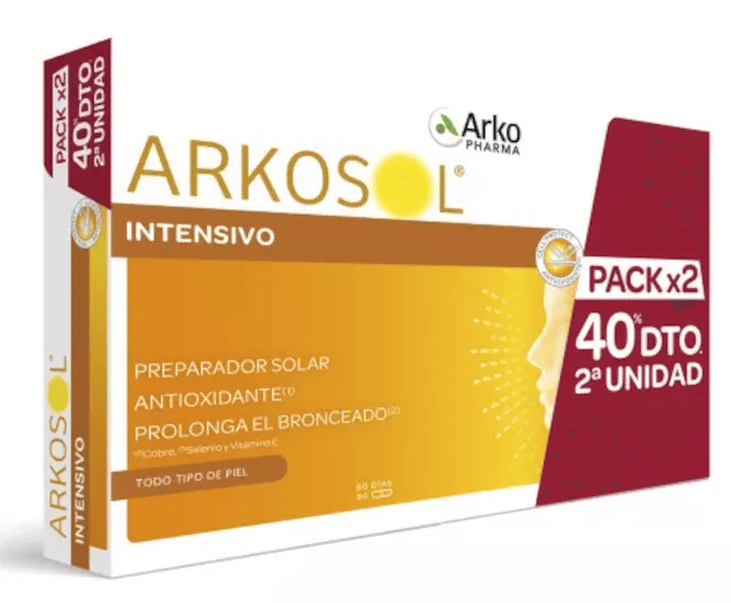 Arkopharma Arkosol Intensivo Piel Radiante 2X30 Cápsulas
