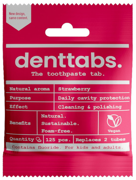 Denttabs Dentífrico En Pastillas Ecológico Niños Con Flúor 125 Uds