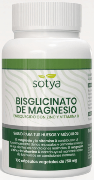 Sotya Bisglicinato de Magnesio 100 Cápsulas de 750mg