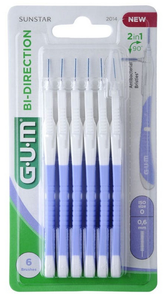 GUM® Cepillo Interdental Bi-Direction XS 0,6mm 6 Unidades