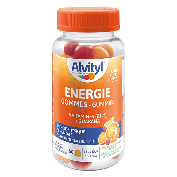 Energie 8 vitamines et Guarana Energie Physique et Mentale Dès 18 ans 50 gummies 5