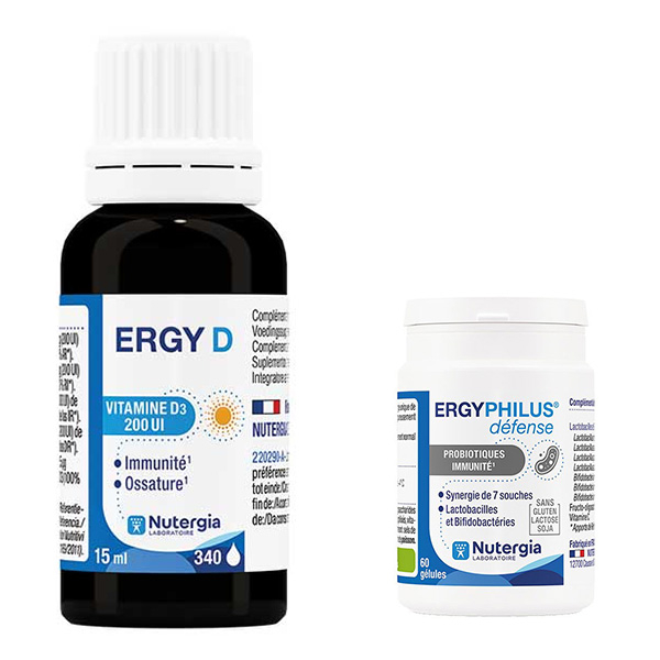 Cure Immunité défenses vitamines - Ergyphilus Défense + Ergy D