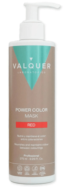 valquer power color mascarilla capilar rojo 275 ml