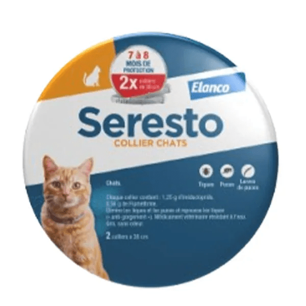 Chat Collier Anti-Puces et Anti-Tiques 2 unités