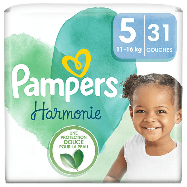 Harmonie Couches Taille 5 31 Couches 11kg - 16kg Protection Douce Pour La Peau 2