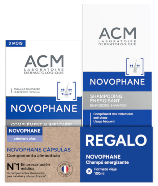 ACM Novophane Cabello y Uñas 180 Cápsulas + Champú Energizante 100 ml