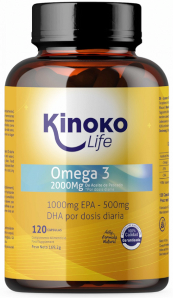 Kinoko Life Omega 3 2000 Mg, EPA Y DHA 120 Cápsulas