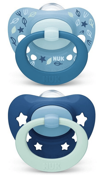 Nuk Classic Signature Chupete Silicona 6-18m Azul 2 uds
