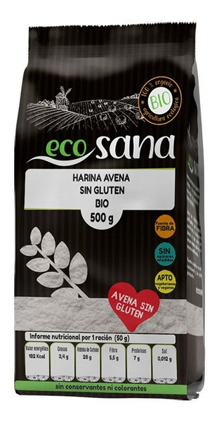Ecosana Harina De Avena Sin Gluten Bio 500g