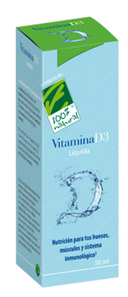 100% Natural Vitamina D3 Líquida 50 Ml