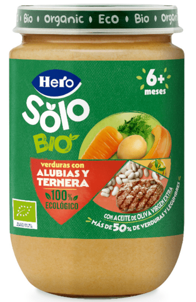 Hero Solo Tarrito Verduras con Alubias y Ternera ECO +6m 190 gr