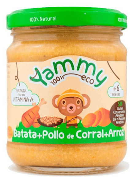 Yammy Tarrito Batata, Pollo y Arroz 100% Ecológico 195 gr
