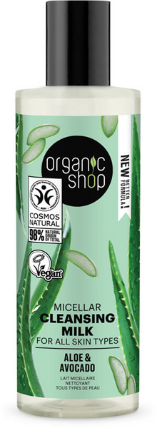 Organic Shop Leche Limpiadora Micelar Aloe Y Aguacate 150 Ml