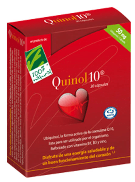100% Natural Quinol10 50Mg 30 Cápsulas