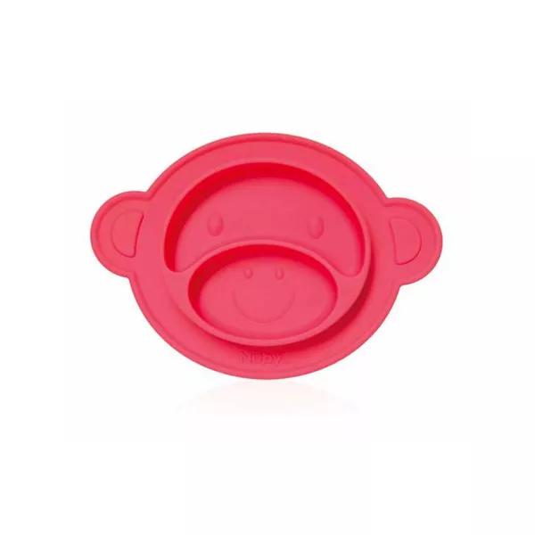 Nuby Piatto Anti Scivolo Silicone Scimmia Blu +9m