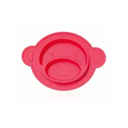 Nuby Assiette Anti-Dérapante Silicone Singe Rouge +9m