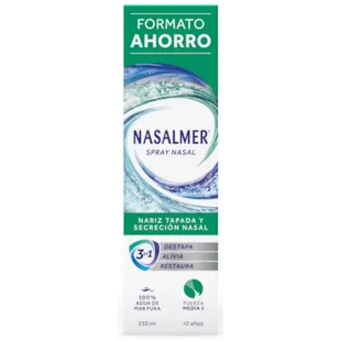 Nasalmer Fuerza Media 2 Higiene y Alivio Nasal +2Años Spray 210 ml
