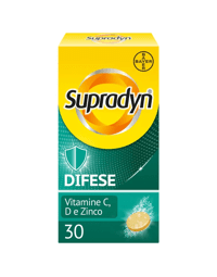 Supradyn Difese Adulto Integratore Sistema Immunitario con Vitamina C, D e Zinco 30 Compresse Effervescenti