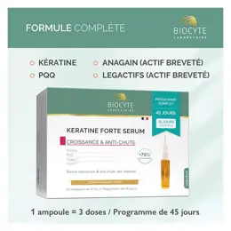 Biocyte Kératine Anti-chute Sérum Lot de 3 x 5 ampoules