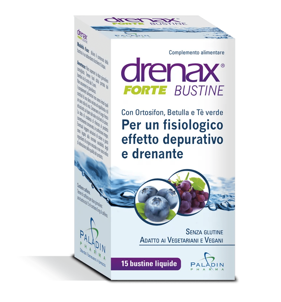 Drenax Forte Mirtillo Bustine Integratore Drenante 15 Stick Pack