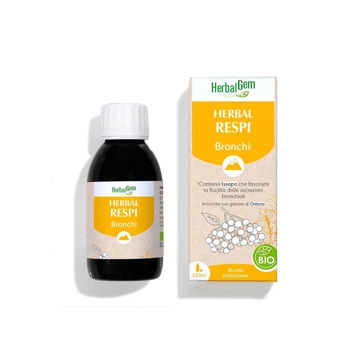 Herbalgem Herbal Respi Bronchi Sciroppo Bio 150 ml