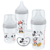 Nuk Perfect Match Starter-Set mit Mickey-Mouse-Babyflaschen und Schnuller, 4 Einheiten