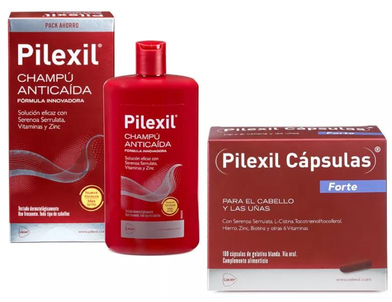  Pilexil Champú Anticaída 500 ml +  Pilexil Forte 100 cápsulas