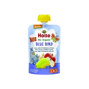 Holle Polpa Pouchy Pera Mela Mirtillo Avena Bio +6m 100g