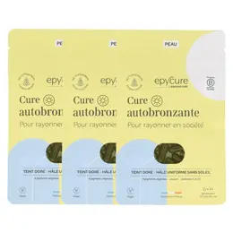 Epycure Cure Autobronzante 3 Mois Rapide Sans Exposition Solaire Pour un Teint Doré et Uniforme