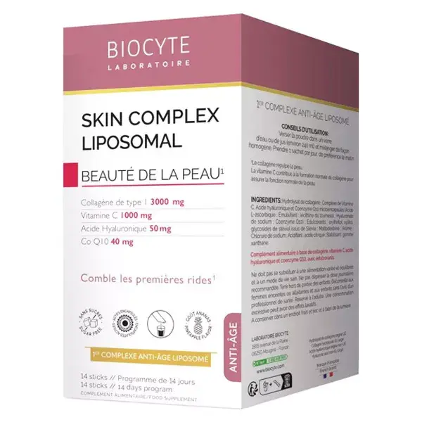 Biocyte Skin Complex Liposomal Beauté de la Peau Collagène 14 Sticks