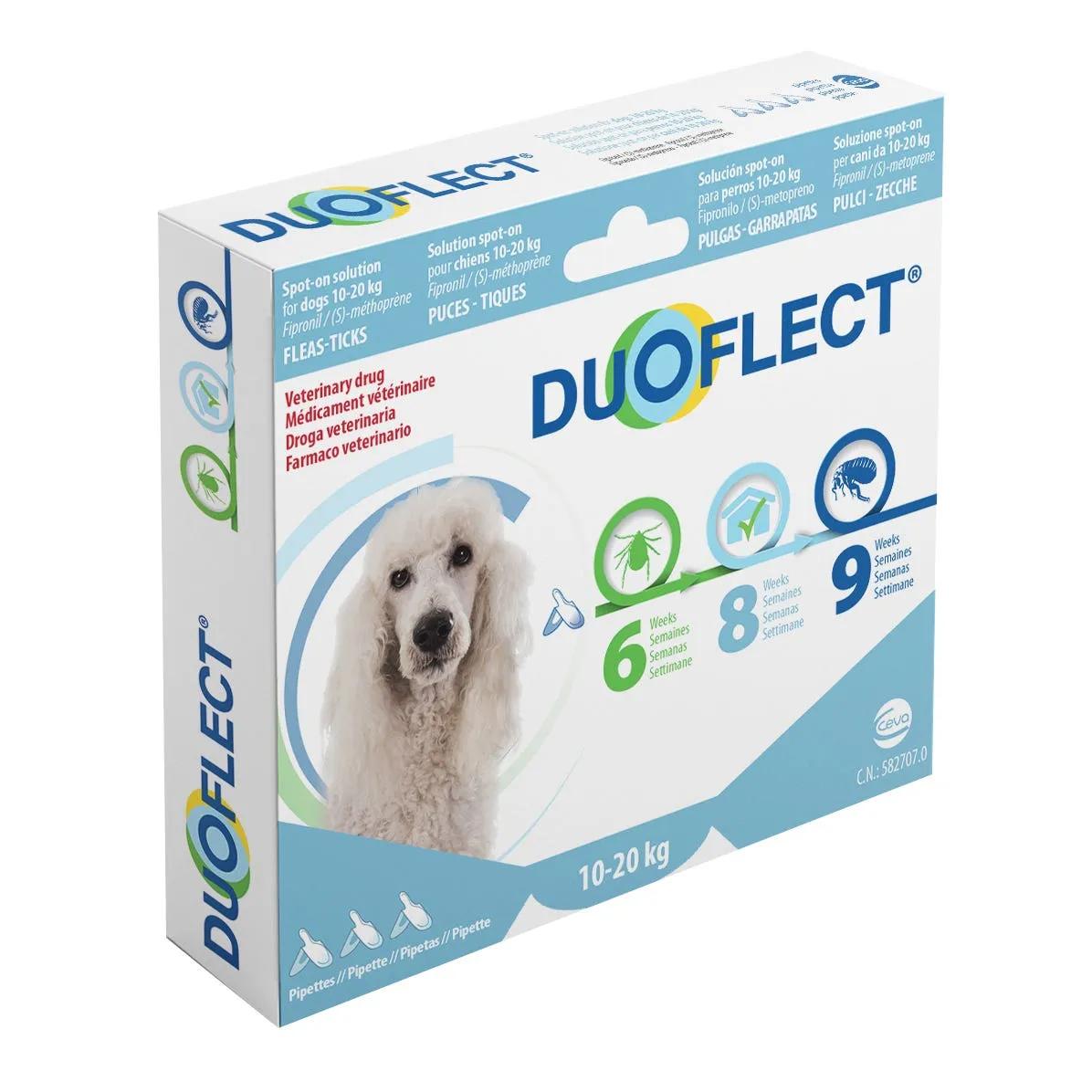 Duoflect Spot-On Antiparassitario Cani 10-20 Kg 3 Pipette Monodose