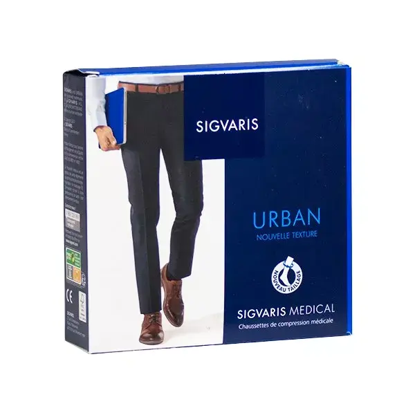 Sigvaris Styles Colors Homme Chaussettes Classe 2 Long Taille XXL Bleu