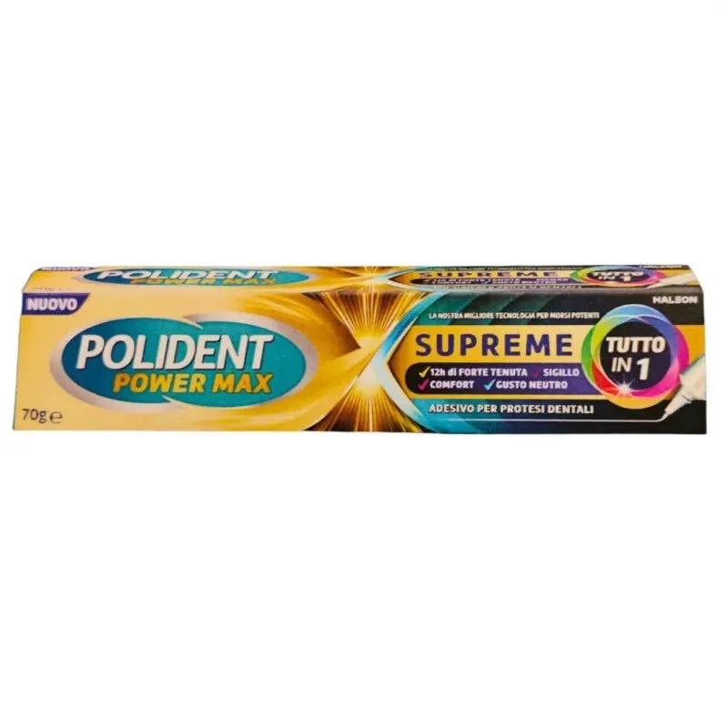 Polident Power Max Supreme Crema Adesiva Per Dentiera 70 gr