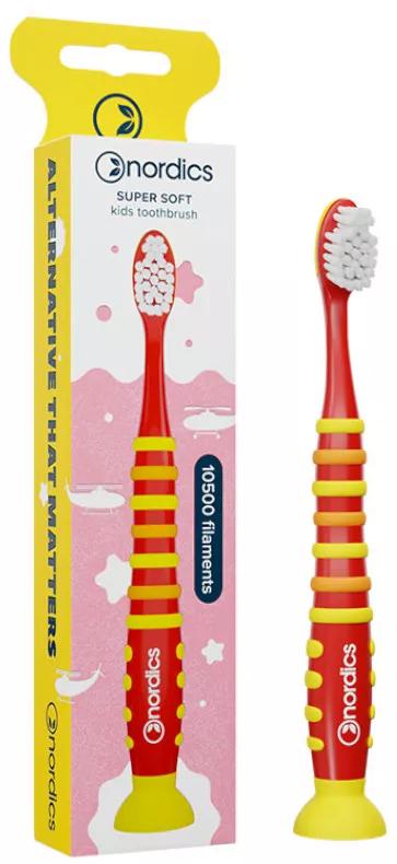 Escova de Dentes Nordics para Crianças 10.500 Foguete Vermelho