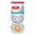 Nuk Ciuccio Fisiologico Silicone Space +6m Zebra Sole Lotto di 2