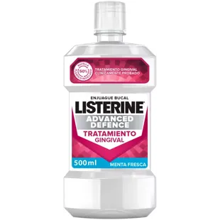 Listerine Advanced Defense Bain de Bouche Traitement Gingival Menthe Fraîche 500 ml
