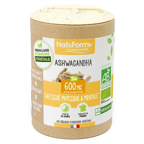 Nat&Form Ashwagandha ecológica eco-responsable 60 cápsulas