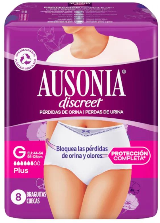 Ausonia Discreet Damen-Inkontinenzhöschen Plus L 8 Einheiten