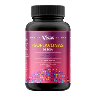 Vecos Nucoceutical Soy Isoflavones Calcium Magnesium Zinc 60 Vegetable Capsules