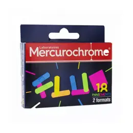 Mercurochrome Pansements Fluo 18 unités