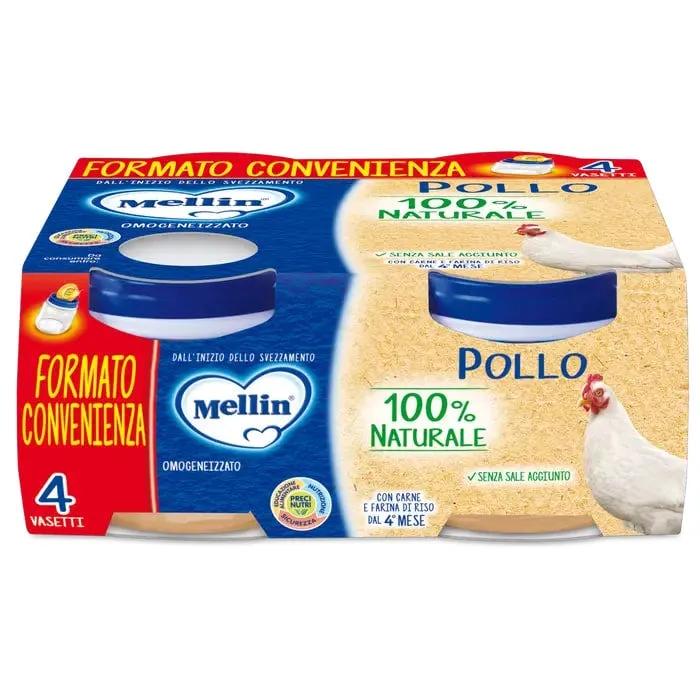 Mellin Omogeneizzato Pollo 100% Naturale 4x80g