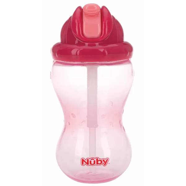 Nûby Flip-It Mok met Rietje +12m 360 ml Roze