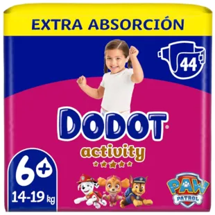 Dodot Activity Diapers Extra T6+ (+14 Kg) 44 units