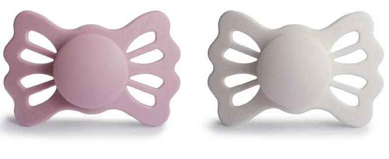 Sucettes Frigg Lucky en silicone Primrose/Argent +6 mois 2 unités